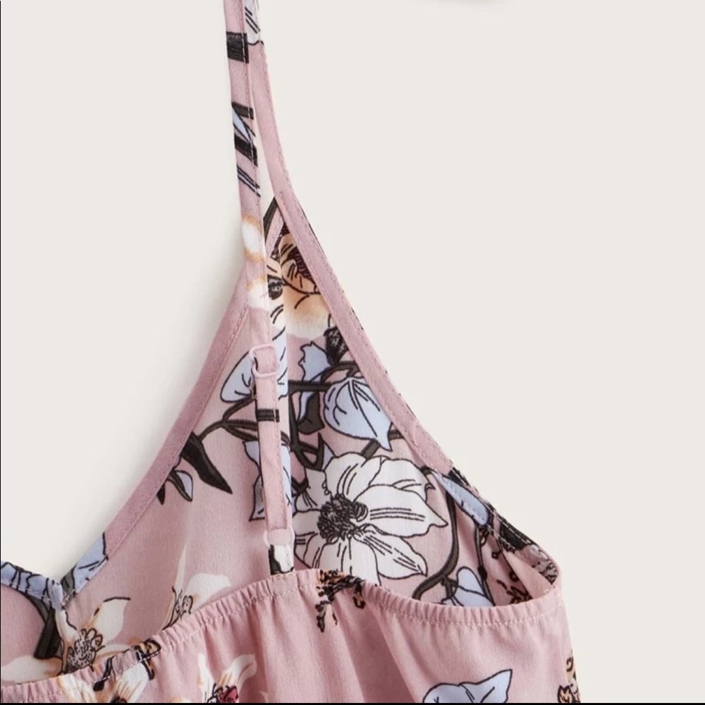 SHEIN: Size XL Beautiful Boho Floral Pink Romper - Picture 6 of 11